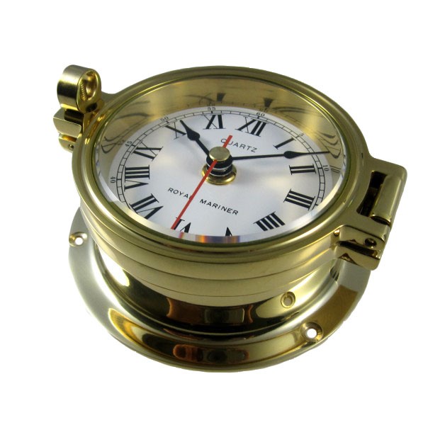 Royal Mariner Quartz-Uhr mit Messing-Gehäuse Durchmesser 117 mm